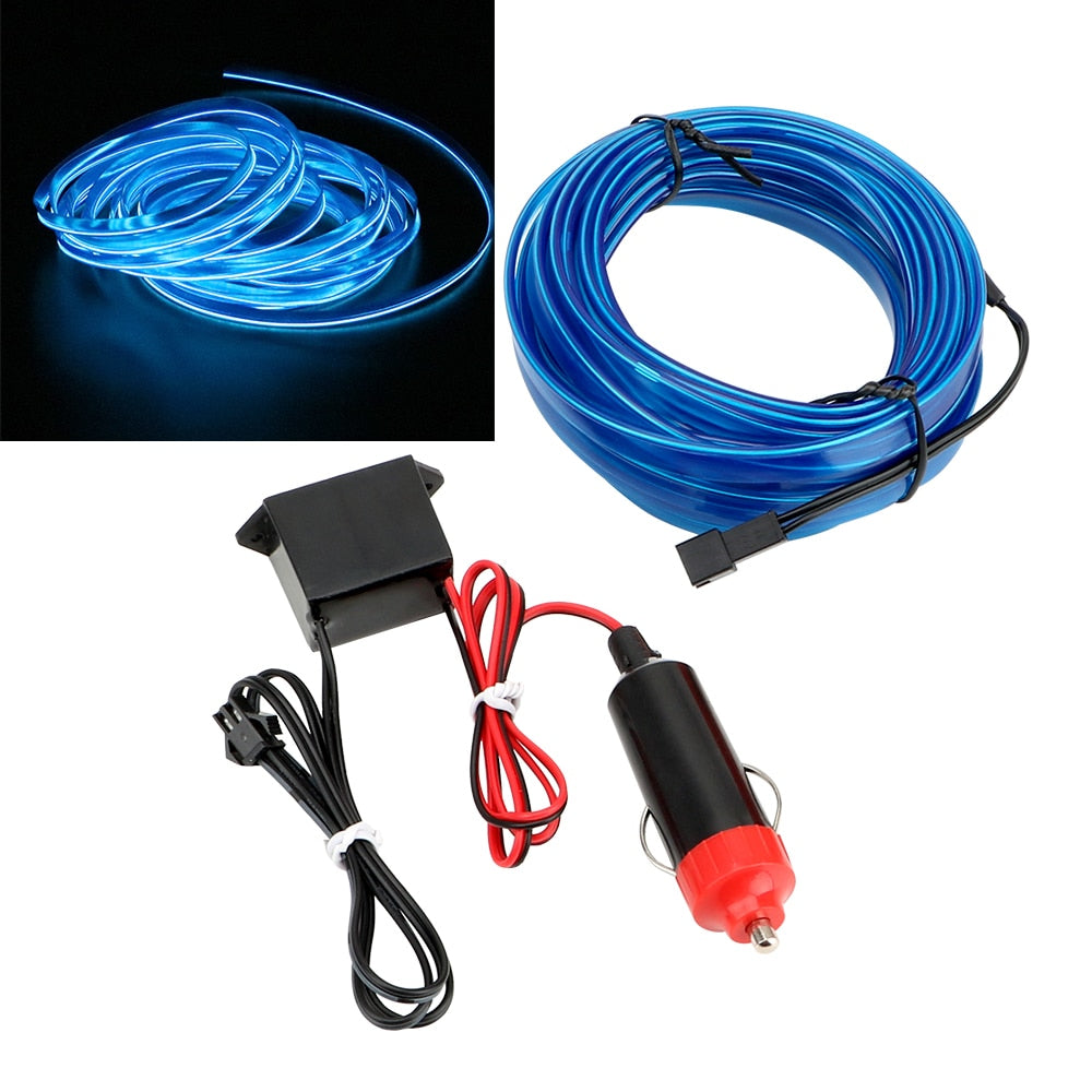 FORAUTO 5M Car Interior LED Neon Strip Light