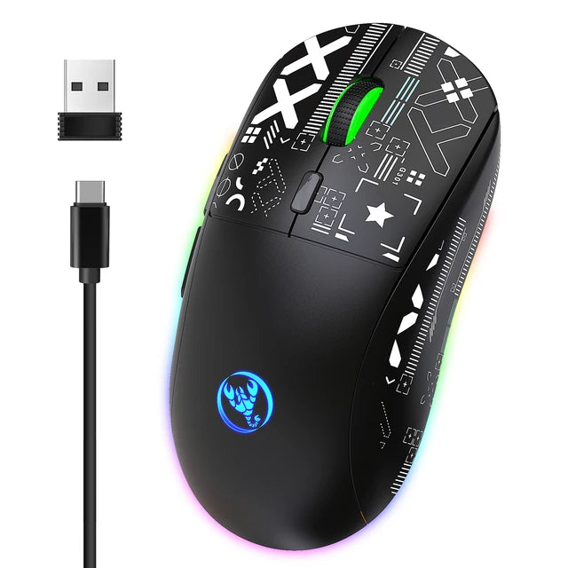 HXSJ T90 2.4G Wireless RGB Gaming Mouse 3600DPI