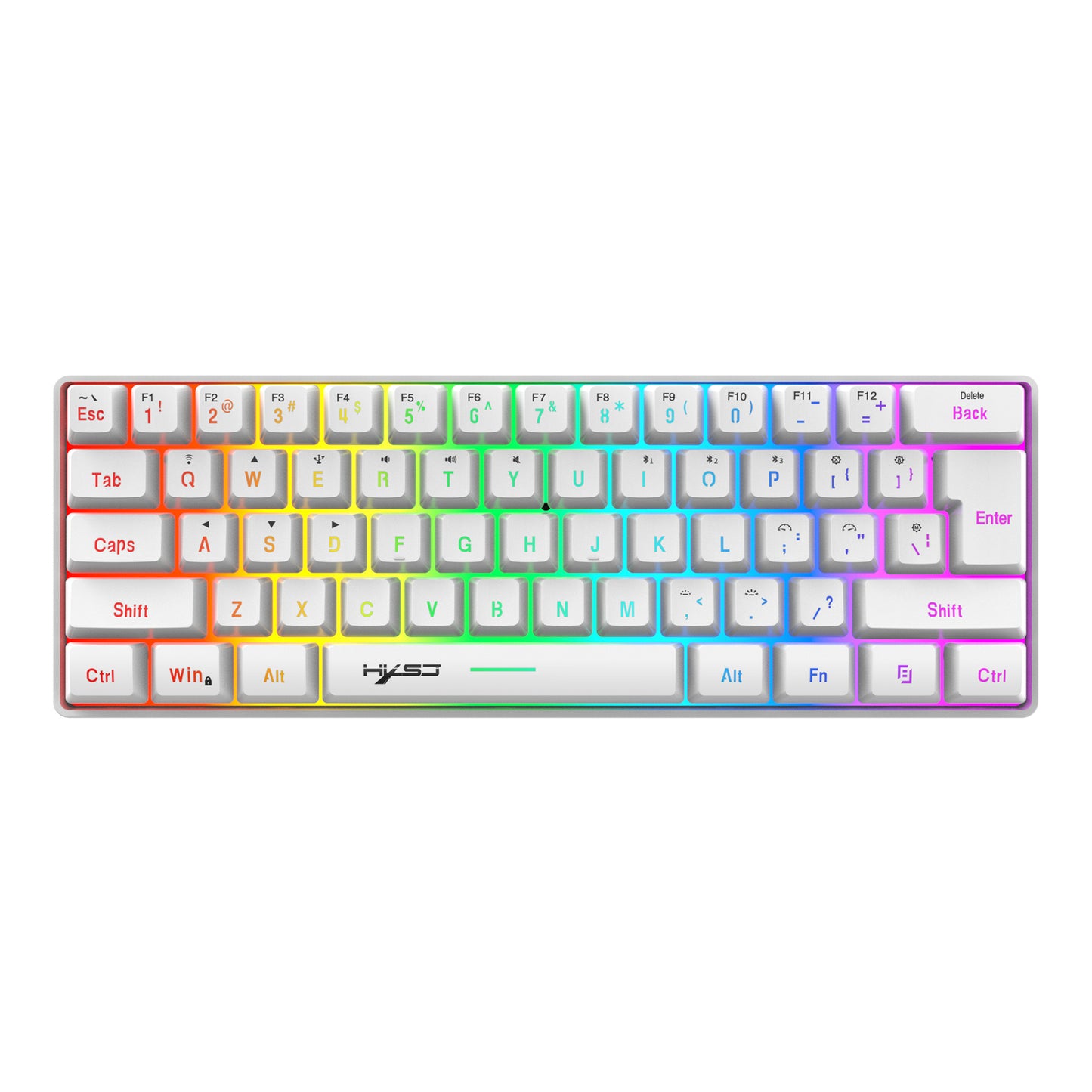 61-Key Bluetooth 2.4G Wireless RGB Mini Keyboard