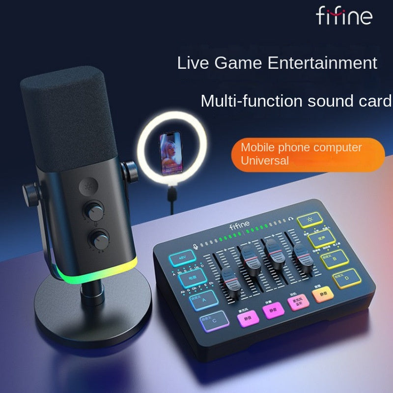 Fifine SC3 USB Sound Card & Mic Set