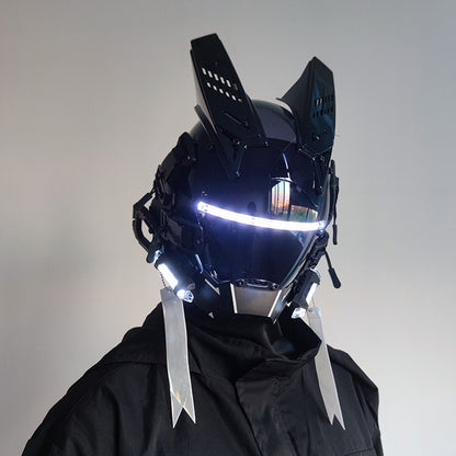 Cyberpunk LED Light-Up Festival Mask
