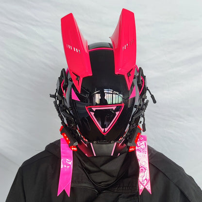 Cyberpunk LED Light-Up Festival Mask