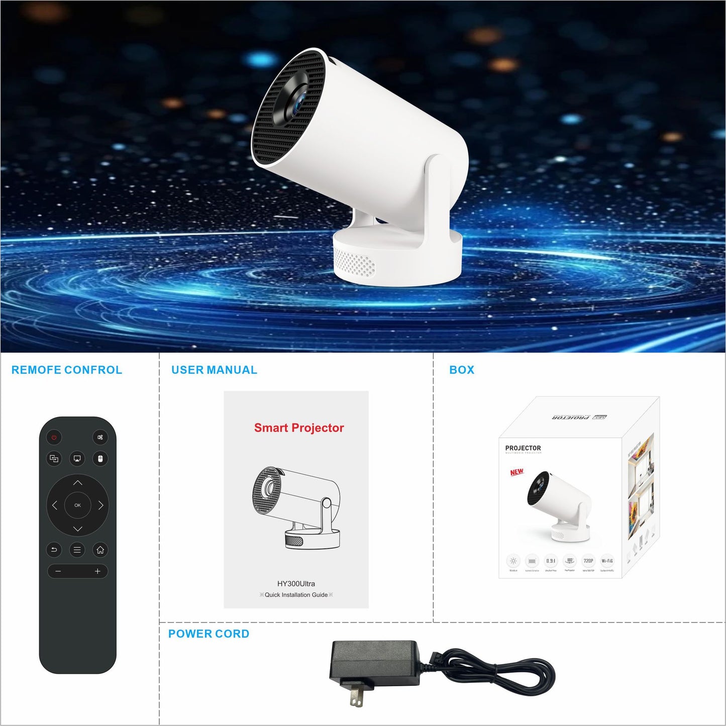 HY300 Ultra Portable HD Projector