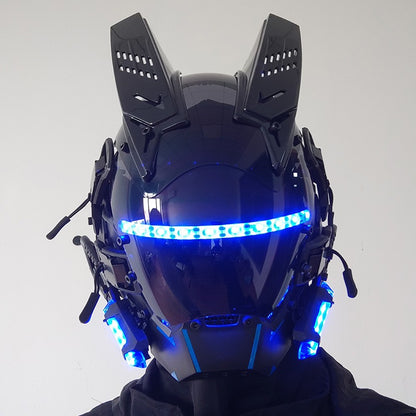 Cyberpunk LED Light-Up Festival Mask
