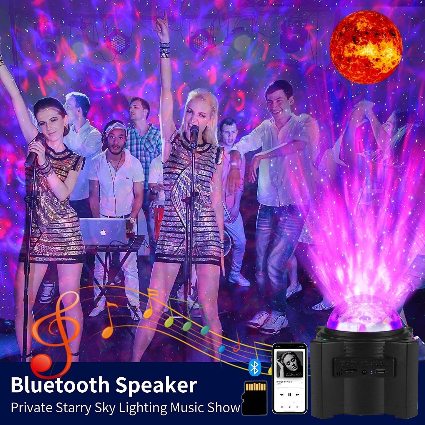 Rechargeable 12-Planet Galaxy Projector
