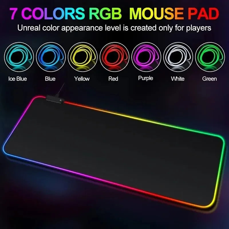 Large RGB Gaming Mouse Pad Touch Control Extended