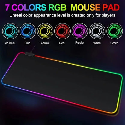 Large RGB Gaming Mouse Pad Touch Control Extended