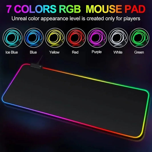 Large RGB Gaming Mouse Pad Touch Control Extended