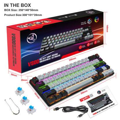 60% RGB Mechanical Keyboard Custom Keycaps Mini