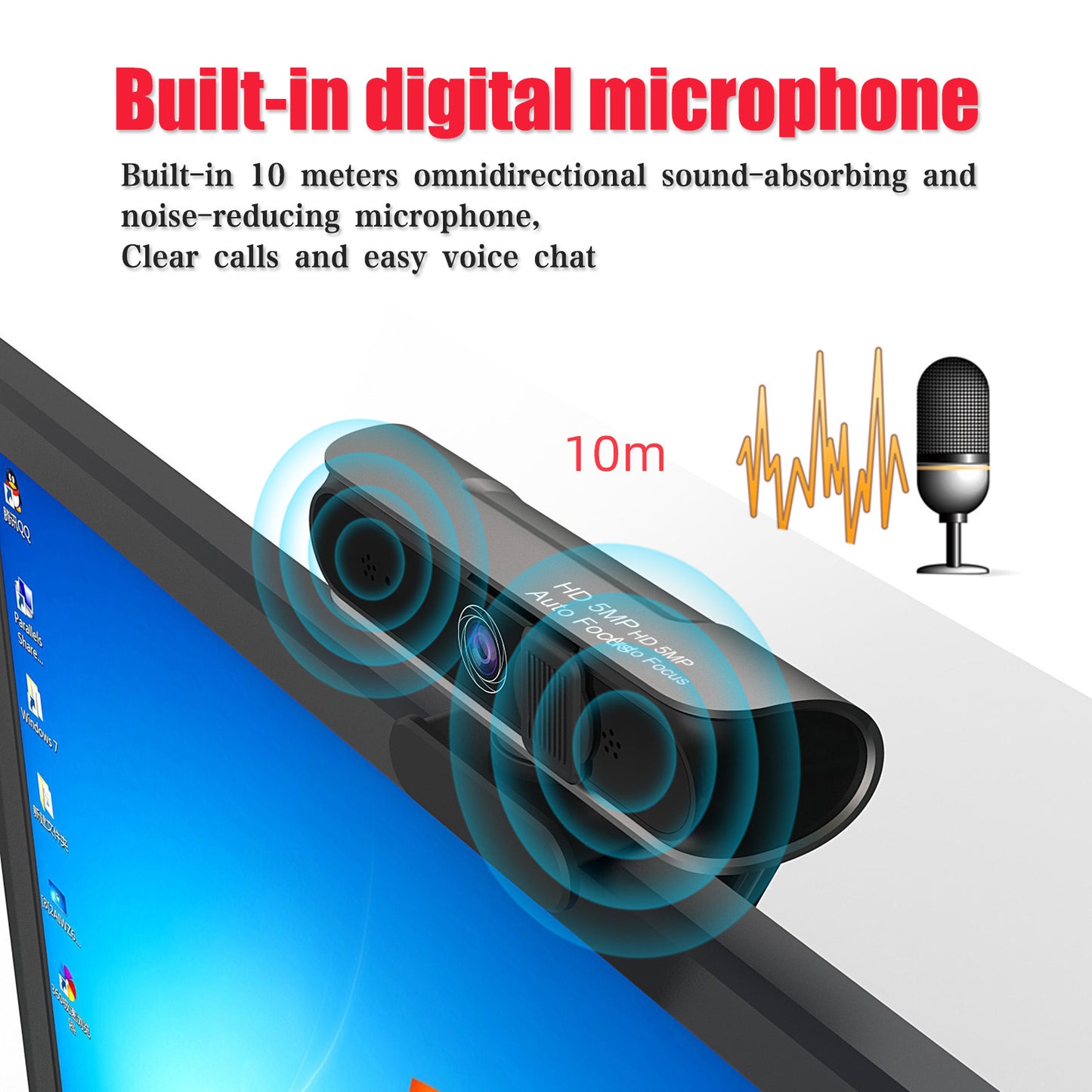 Webcam 5MP AF Autofocus 1080P Video Conferencing