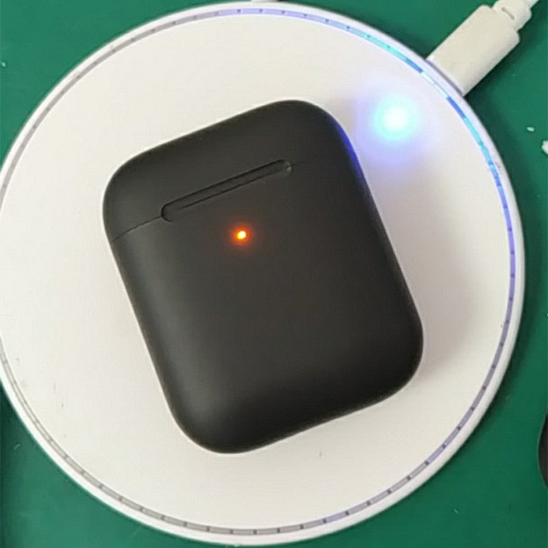 i9000 TWS Matte Black Earbuds QI Wireless Charging