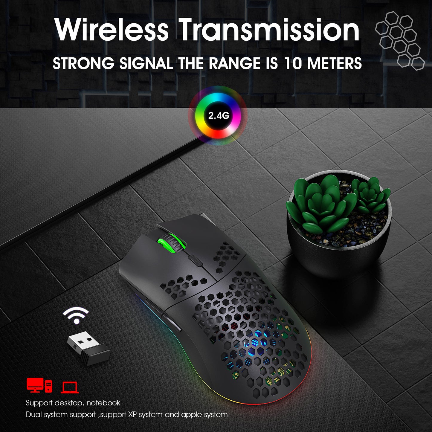 RGB Wireless Lightweight Gaming Mouse