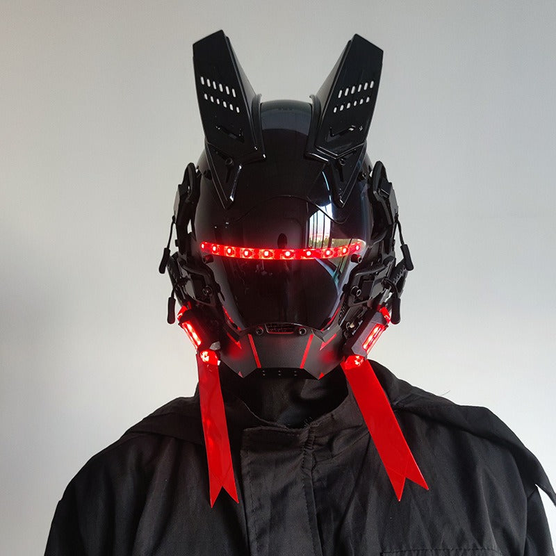 Cyberpunk LED Light-Up Festival Mask