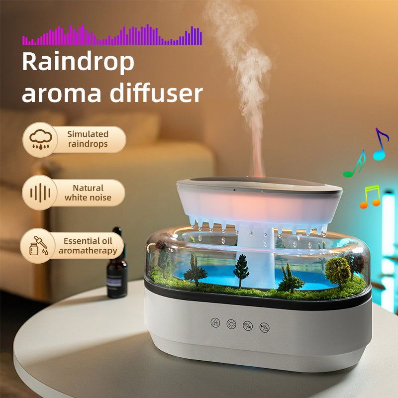 Smart Raindrop Humidifier & Aroma Diffuser