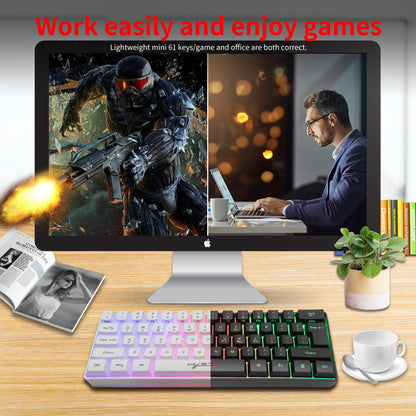 61-Key Bluetooth 2.4G Wireless RGB Mini Keyboard