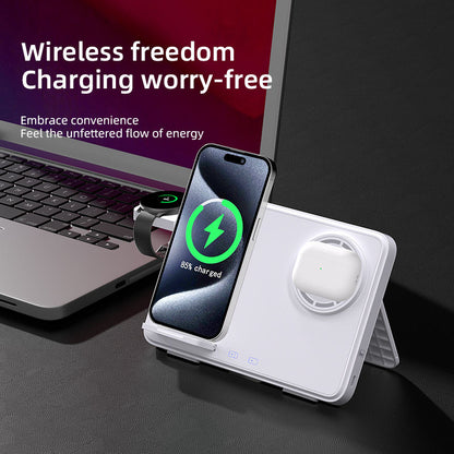 3-in-1 Wireless Charger 15W for iPhone & Samsung