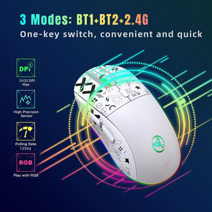 HXSJ T90 2.4G Wireless RGB Gaming Mouse 3600DPI