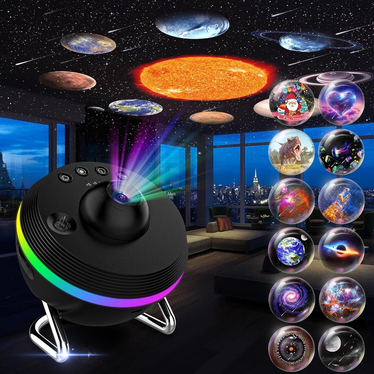 Dynamic Meteor Galaxy Star Projector