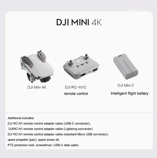 DJI Mini 4K Ultra HD Aerial Drone with Remote