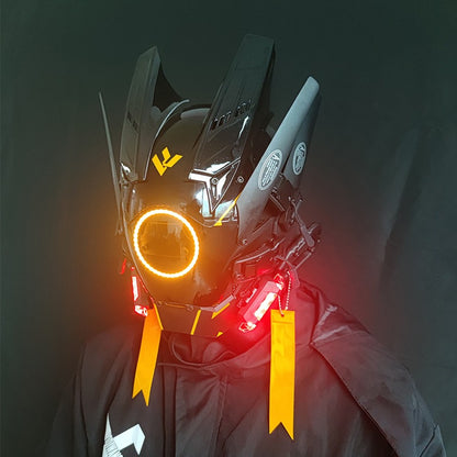 Cyberpunk LED Light-Up Festival Mask