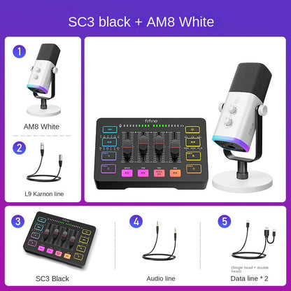 Fifine SC3 USB Sound Card & Mic Set