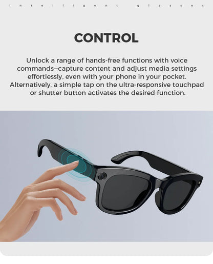 Bluetooth AI Smart Glasses with Camera & Translation