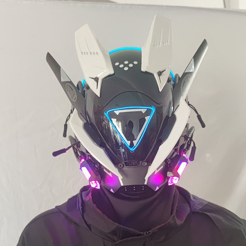 Cyberpunk LED Light-Up Festival Mask