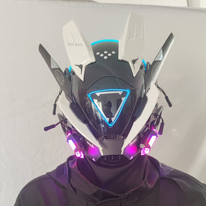 Cyberpunk LED Light-Up Festival Mask