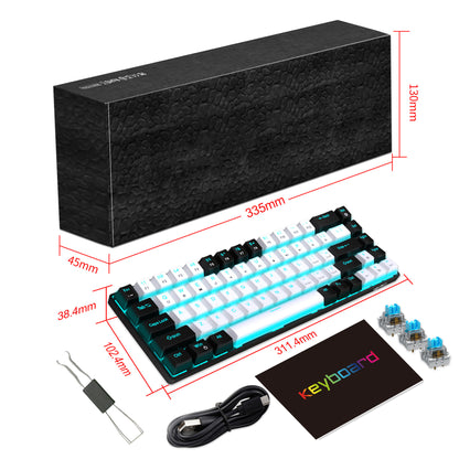 60% RGB Mechanical Keyboard Custom Keycaps Mini