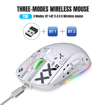 HXSJ T90 2.4G Wireless RGB Gaming Mouse 3600DPI