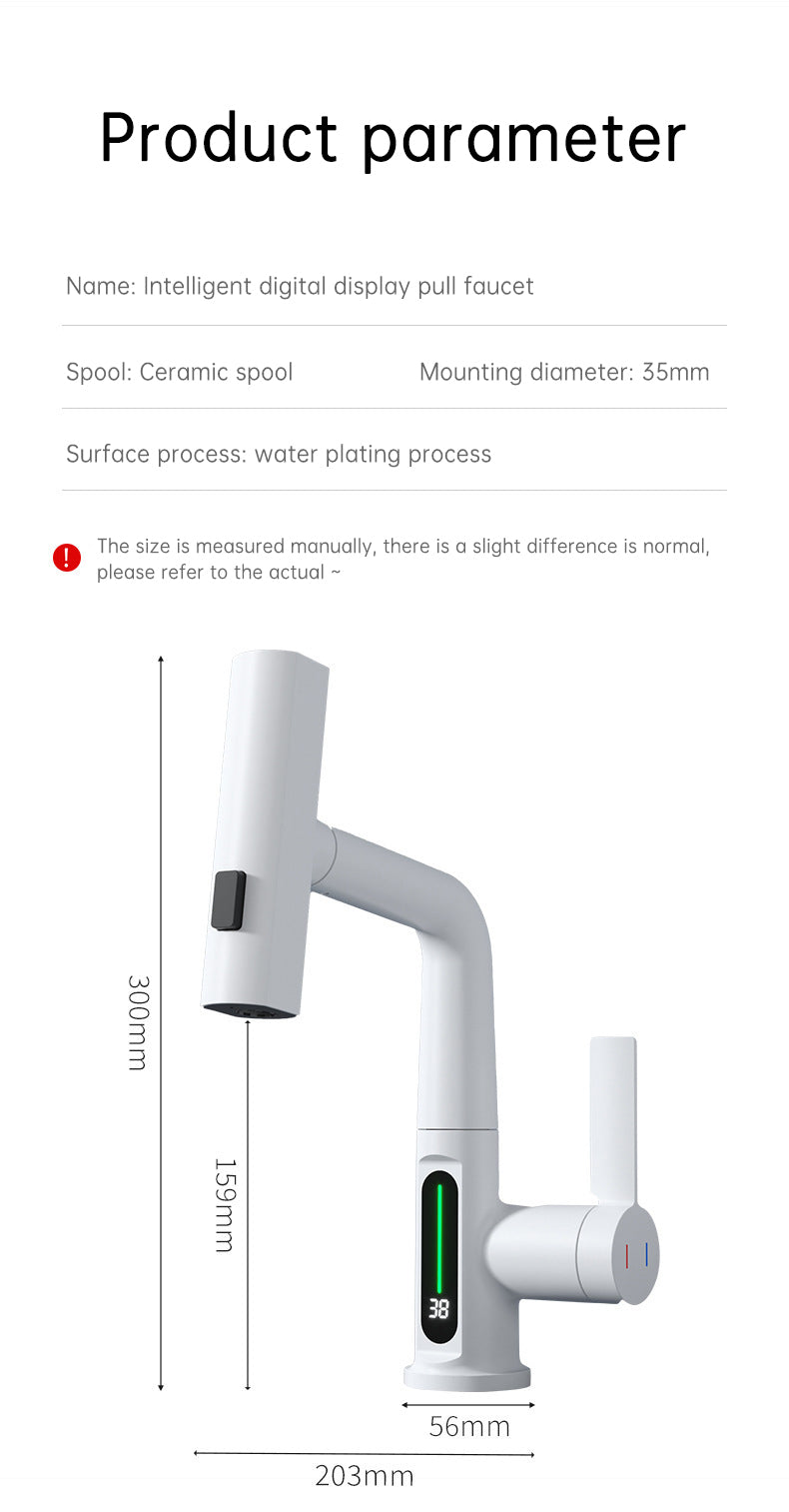 Smart Digital Display Pull-Out Faucet