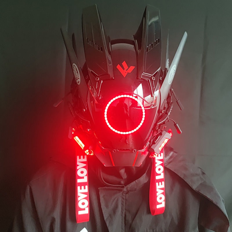 Cyberpunk LED Light-Up Festival Mask