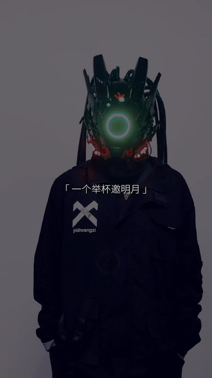 Cyberpunk LED Light-Up Festival Mask
