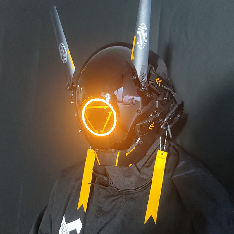 Cyberpunk LED Light-Up Festival Mask