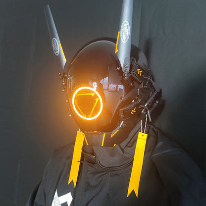 Cyberpunk LED Light-Up Festival Mask
