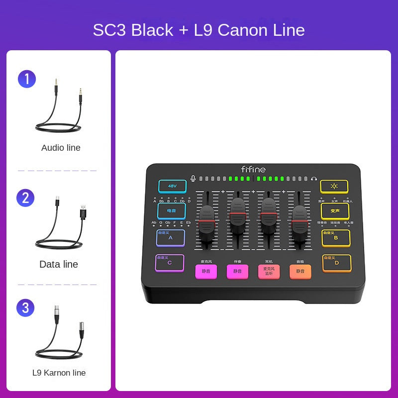 Fifine SC3 USB Sound Card & Mic Set
