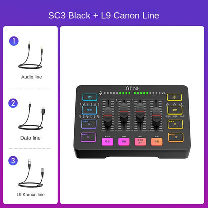 Fifine SC3 USB Sound Card & Mic Set