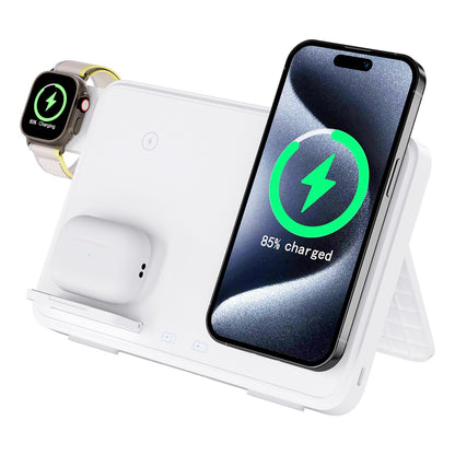 3-in-1 Wireless Charger 15W for iPhone & Samsung