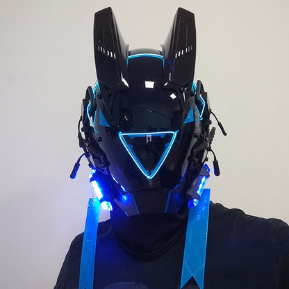 Cyberpunk LED Light-Up Festival Mask