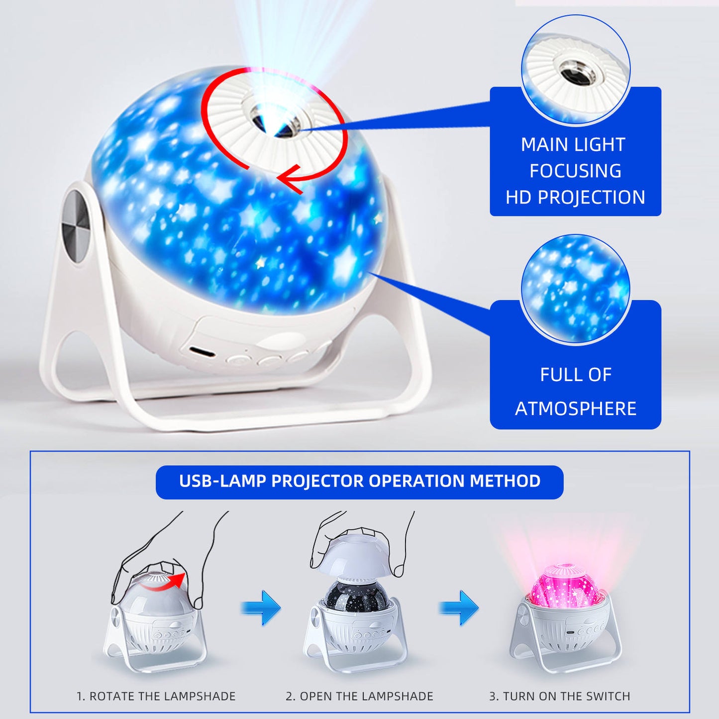 7-in-1 Star Planetarium Galaxy Projector