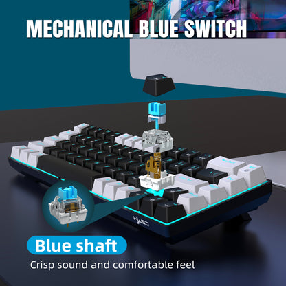 60% RGB Mechanical Keyboard Custom Keycaps Mini