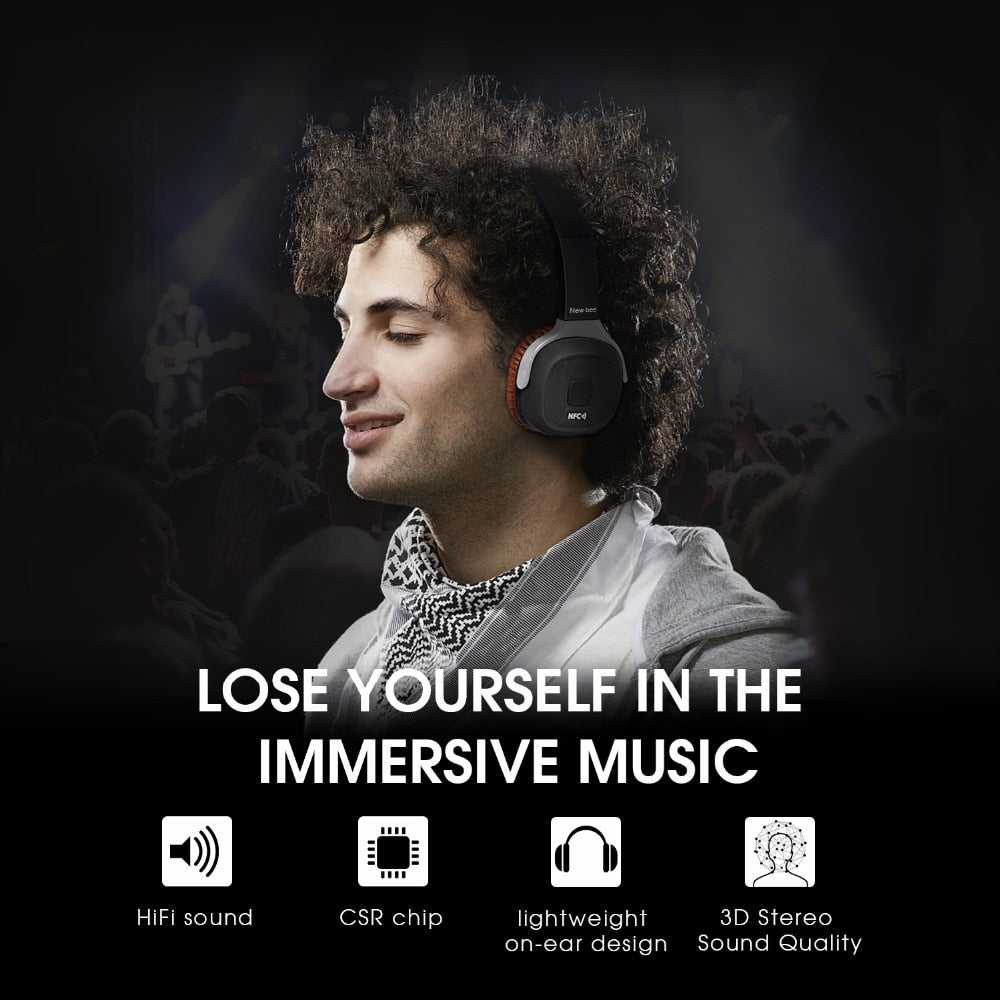 New Bee Wireless Bluetooth Headphone with Mic NFC