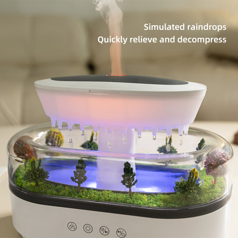 Smart Raindrop Humidifier & Aroma Diffuser