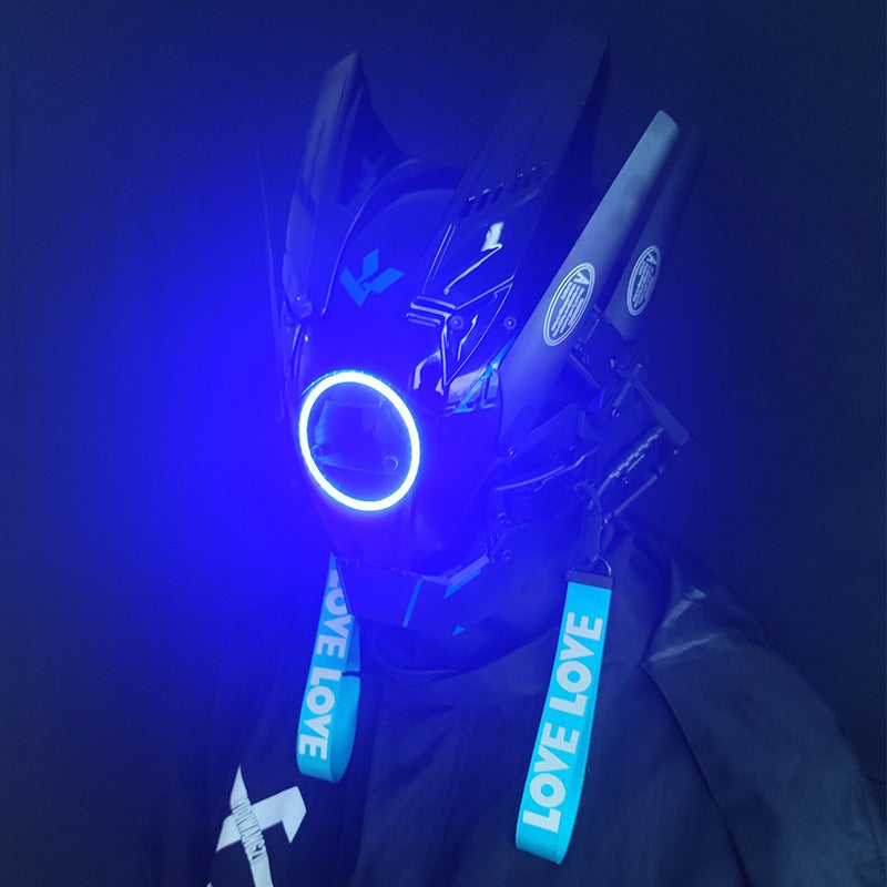 Cyberpunk LED Light-Up Festival Mask