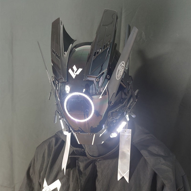 Cyberpunk LED Light-Up Festival Mask