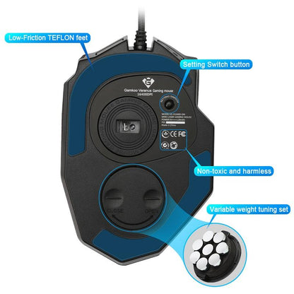 Rocketek USB Gaming Mouse 16400DPI 19 Buttons RGB