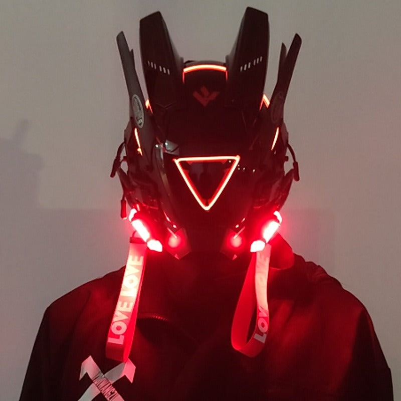 Cyberpunk LED Light-Up Festival Mask