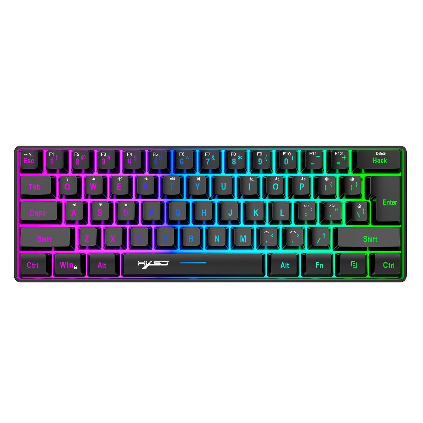 61-Key Bluetooth 2.4G Wireless RGB Mini Keyboard