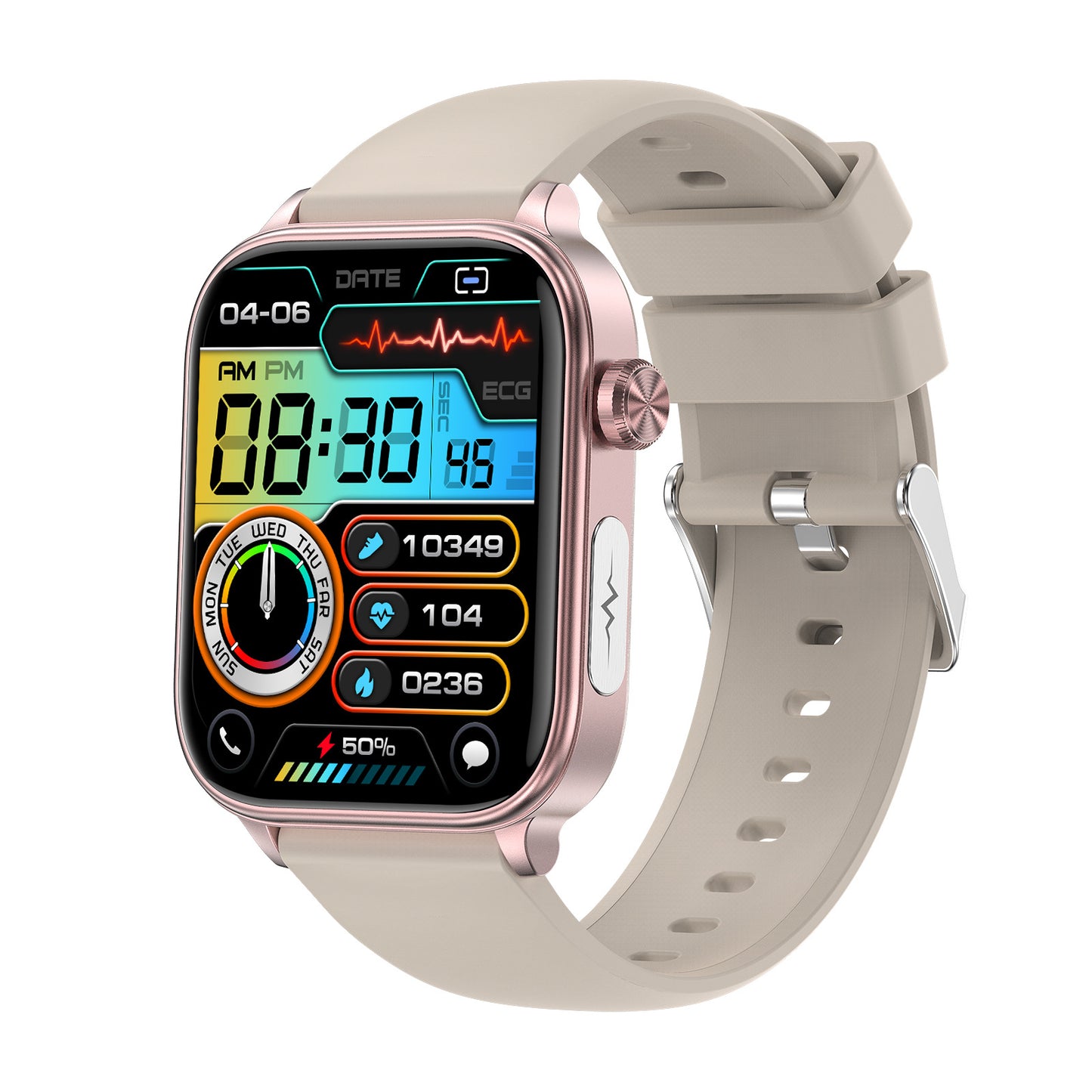 ET570 Smart Watch ECG Blood Glucose & Oxygen