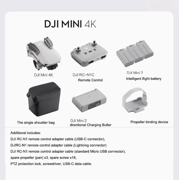 DJI Mini 4K Ultra HD Aerial Drone with Remote